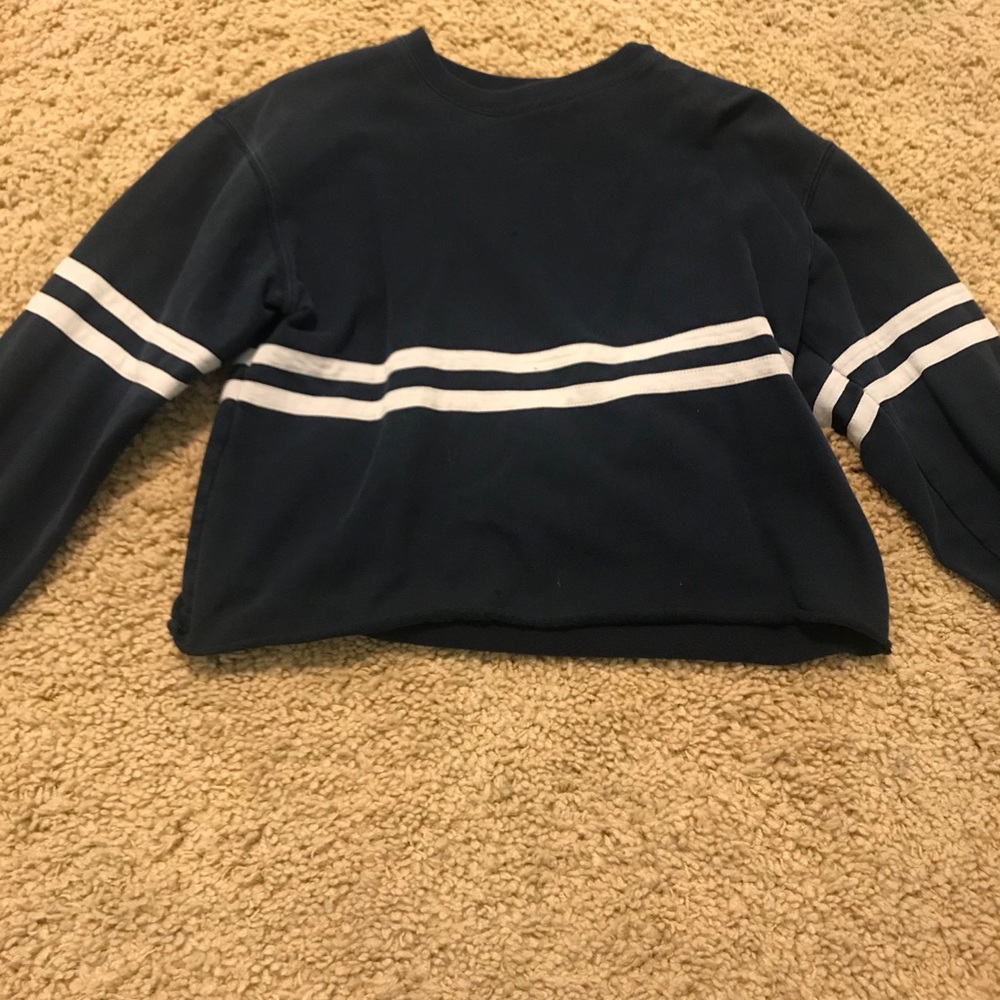 Brandy Melville Crop Striped Sweatshirt